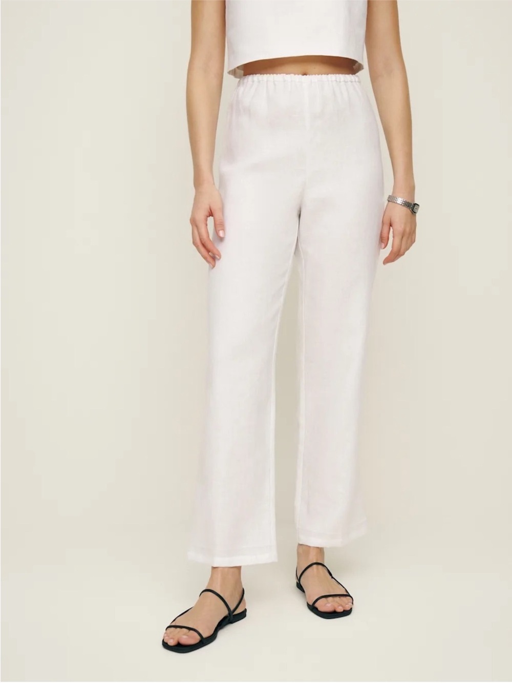 Reformation Remi Cropped Linen Pant